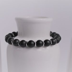 MENS| Matte Onyx Gemstone Beaded Bracelet-48